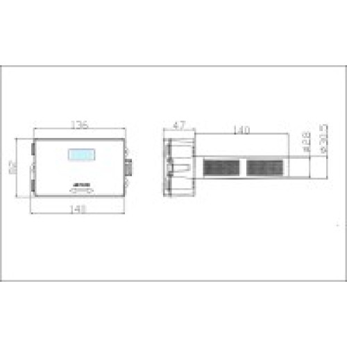 Преобразователь co для монтажа в воздуховоде выход rs485/modbus 0–400 ppm CMDB700